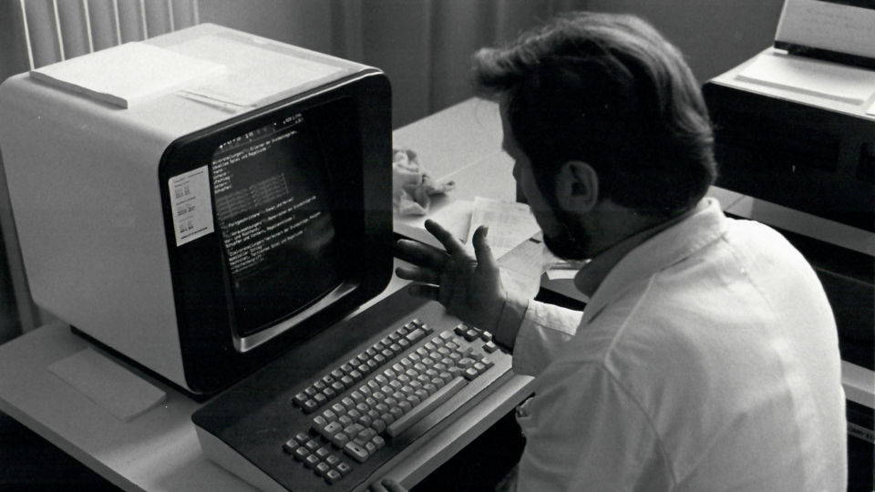 Computerarbeitsplatz im März 1981