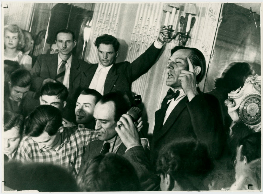 Protestversammlung im Hotel Esplanade, 1948