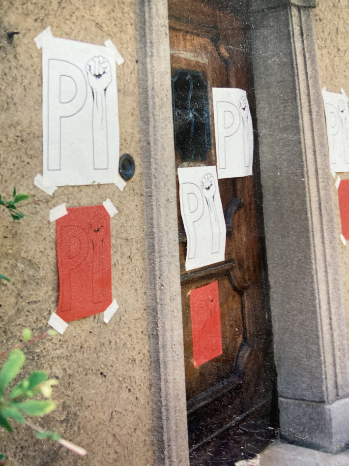 Plakate zur Fachbereichsbesetzung durch PI-Studenten