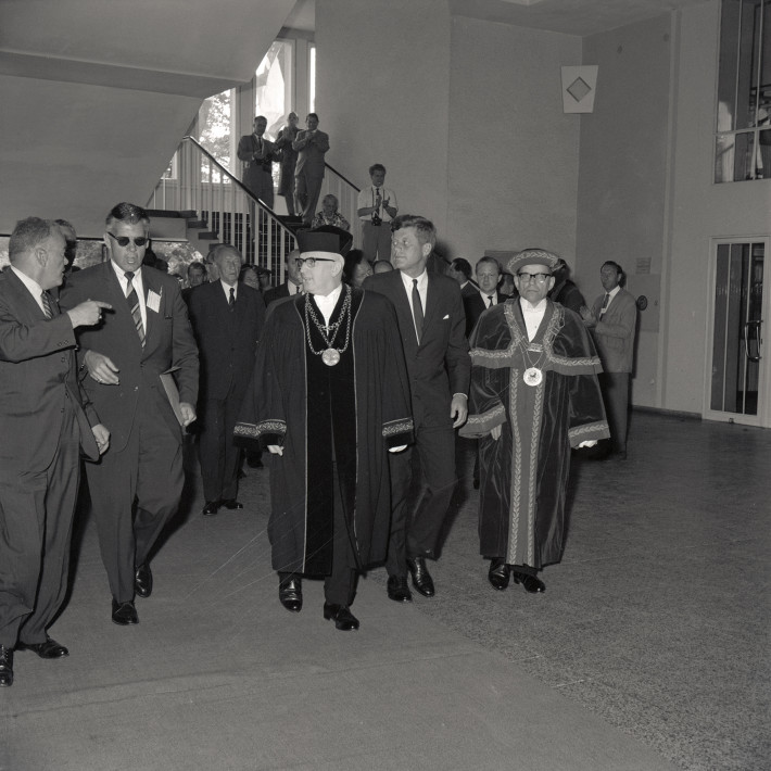John F. Kennedy am 26. Juni 1963 an der Freien Universität Berlin